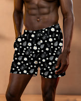 Big & Tall Men's Hawaii. Floral Figure Black Holiday Shorts